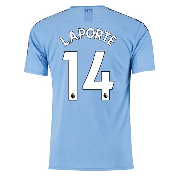 Camiseta Manchester City NO.14 Laporte Primera equipo 2019-20 Azul